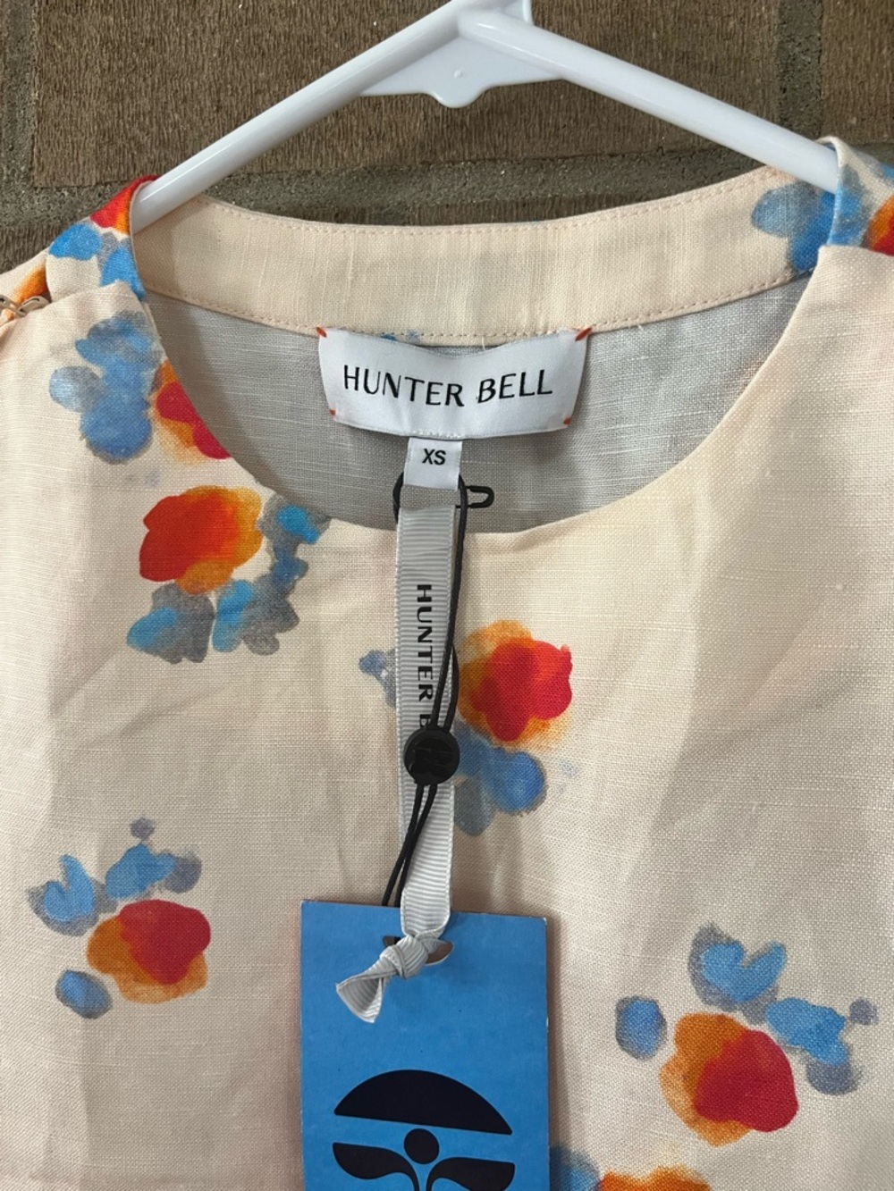 HUNTER BELL Cream Floral Midi Skirt Set with Red and Blue Accents - Picture 6 of 11